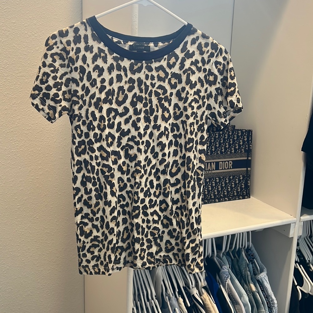 J. crew leopard Tshirt